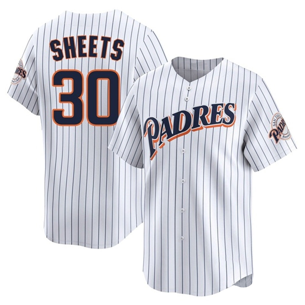 My Store S.Diego Padres #30 Gavin Sheets Player White Cooperstown Collection Limited Home Stitched Jerseys