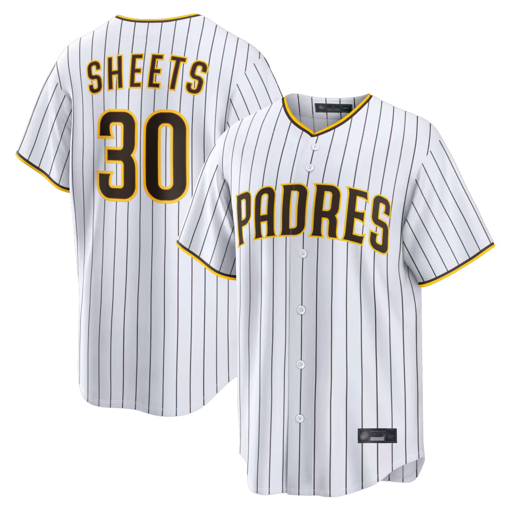 My Store S.Diego Padres #30 Gavin Sheets Player White Home Limited Game Stitched Jerseys