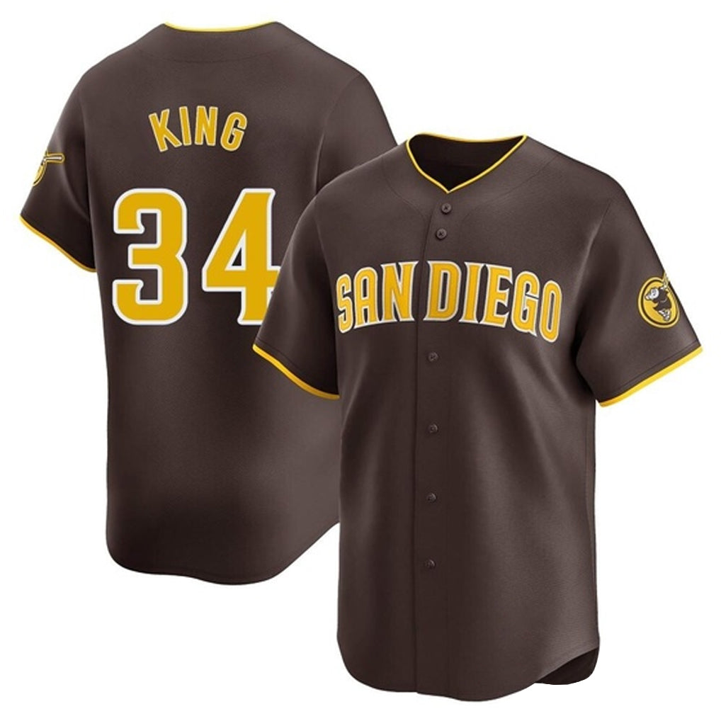 My Store S.Diego Padres #34 Michael King Player Brown Home Limited Stitched Jerseys
