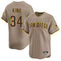 My Store S.Diego Padres #34 Michael King Player Khaki Home Limited Stitched Jerseys