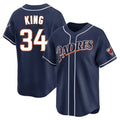 My Store S.Diego Padres #34 Michael King Player Navy Cooperstown Collection Limited Home Stitched Jerseys