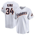 My Store S.Diego Padres #34 Michael King Player White Cooperstown Collection Limited Home Stitched Jerseys