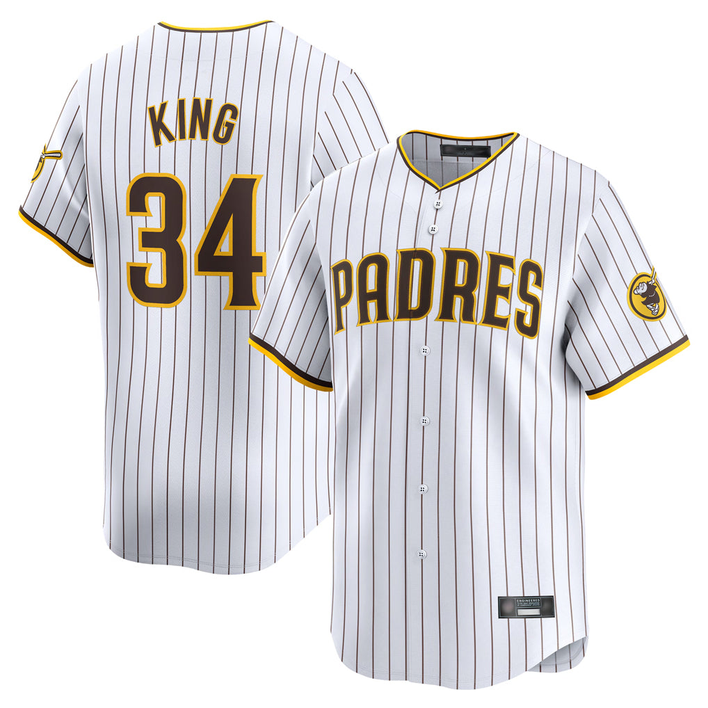 My Store S.Diego Padres #34 Michael King Player White Home Limited Stitched Jerseys