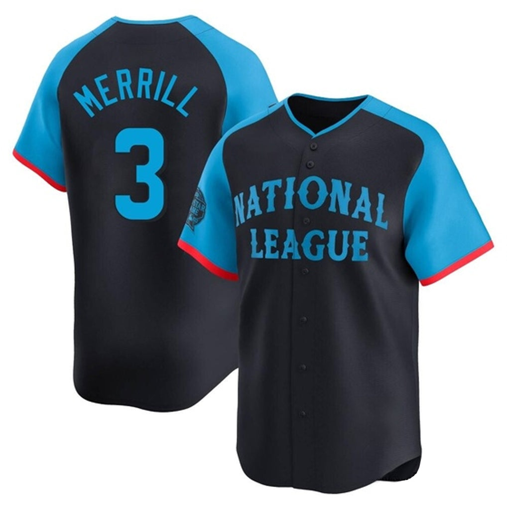My Store S.Diego Padres #3 Jackson Merrill Player National League Navy All-Star Game Limited Stitched Jerseys