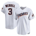 My Store S.Diego Padres #3 Jackson Merrill Player White Cooperstown Collection Limited Home Stitched Jerseys