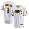 My Store S.Diego Padres #3 Jackson Merrill Player White Home Limited Stitched Jerseys