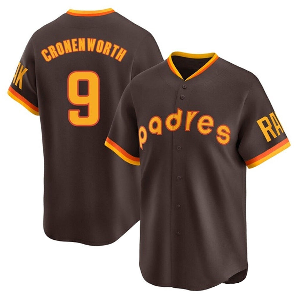 My Store S.Diego Padres #9 Jake Cronenworth Player Brown Home Cooperstown Collection Replica Game Stitched Jerseys
