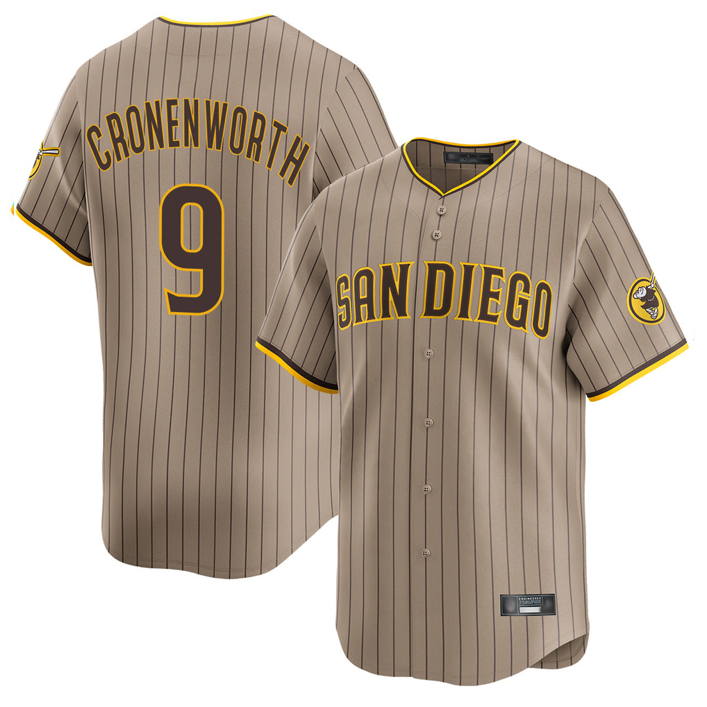 My Store S.Diego Padres #9 Jake Cronenworth Player Khaki Home Limited Stitched Jerseys