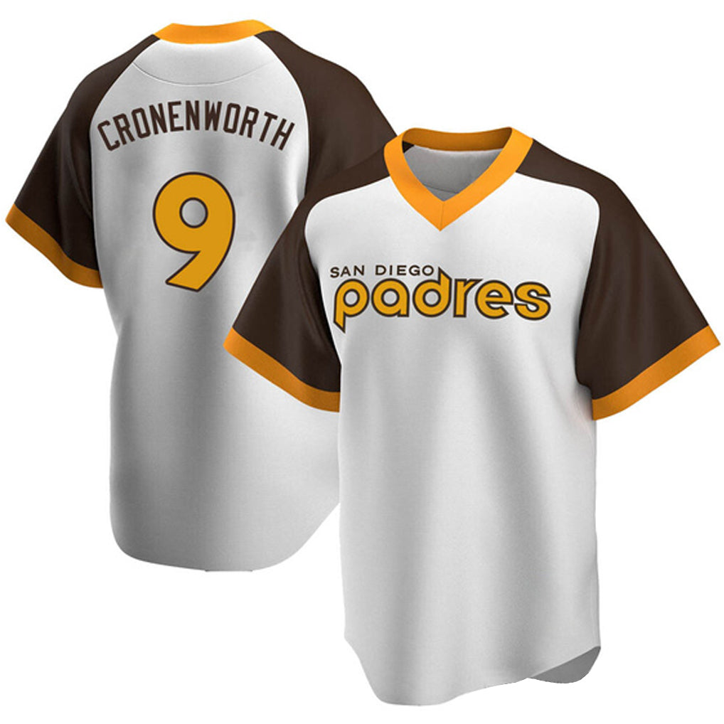 My Store S.Diego Padres #9 Jake Cronenworth Player White Home Cooperstown Collection Replica Game Stitched Jerseys