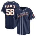 My Store S.Diego Padres #58 Wandy Peralta Player Navy Cooperstown Collection Limited Home Stitched Jerseys