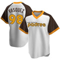 My Store S.Diego Padres #98 Randy Vasquez Player White Home Cooperstown Collection Replica Game Stitched Jerseys