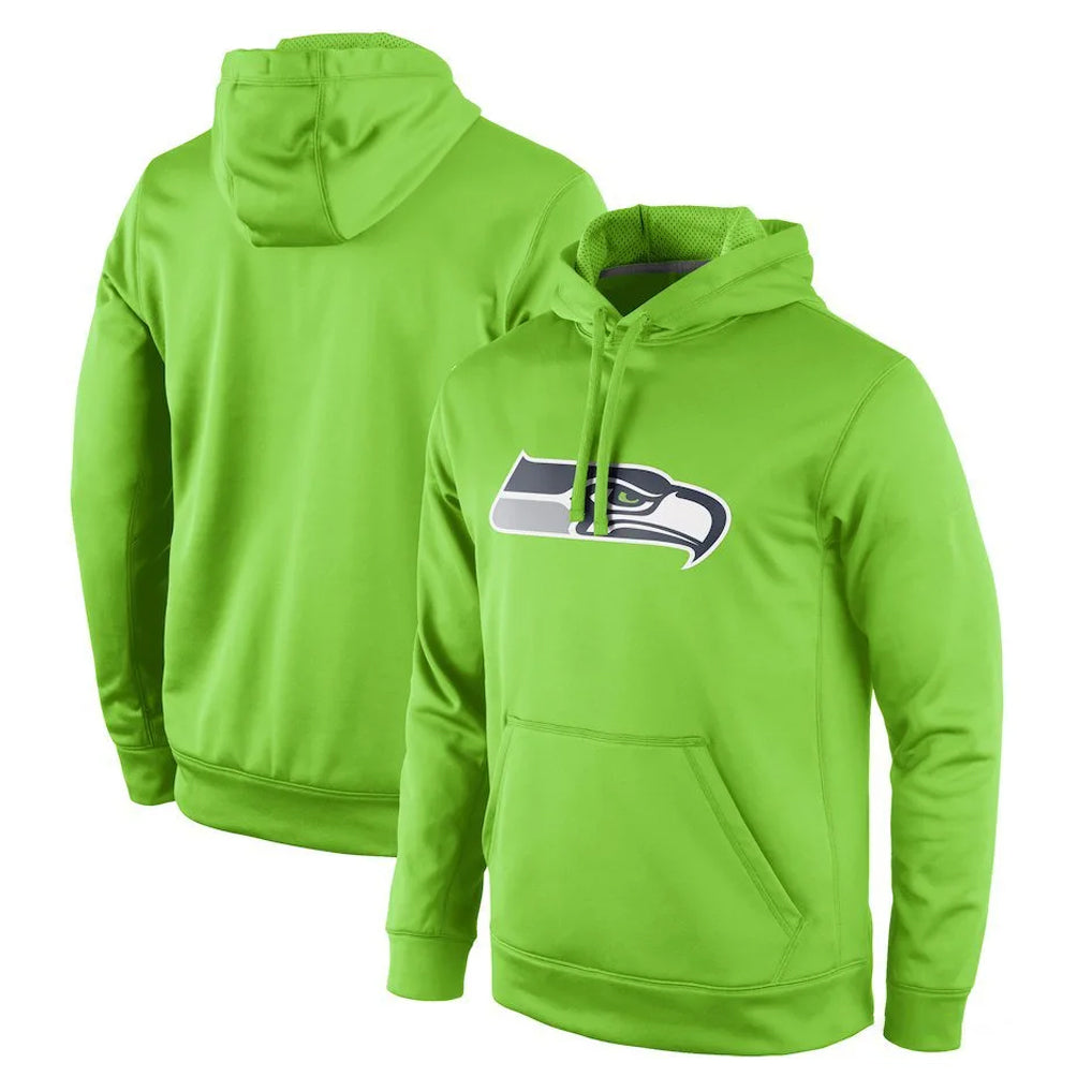 My Store S.Seahawks Green LOGO Pullover Hoodies Game Blank Player Stitched Jerseys