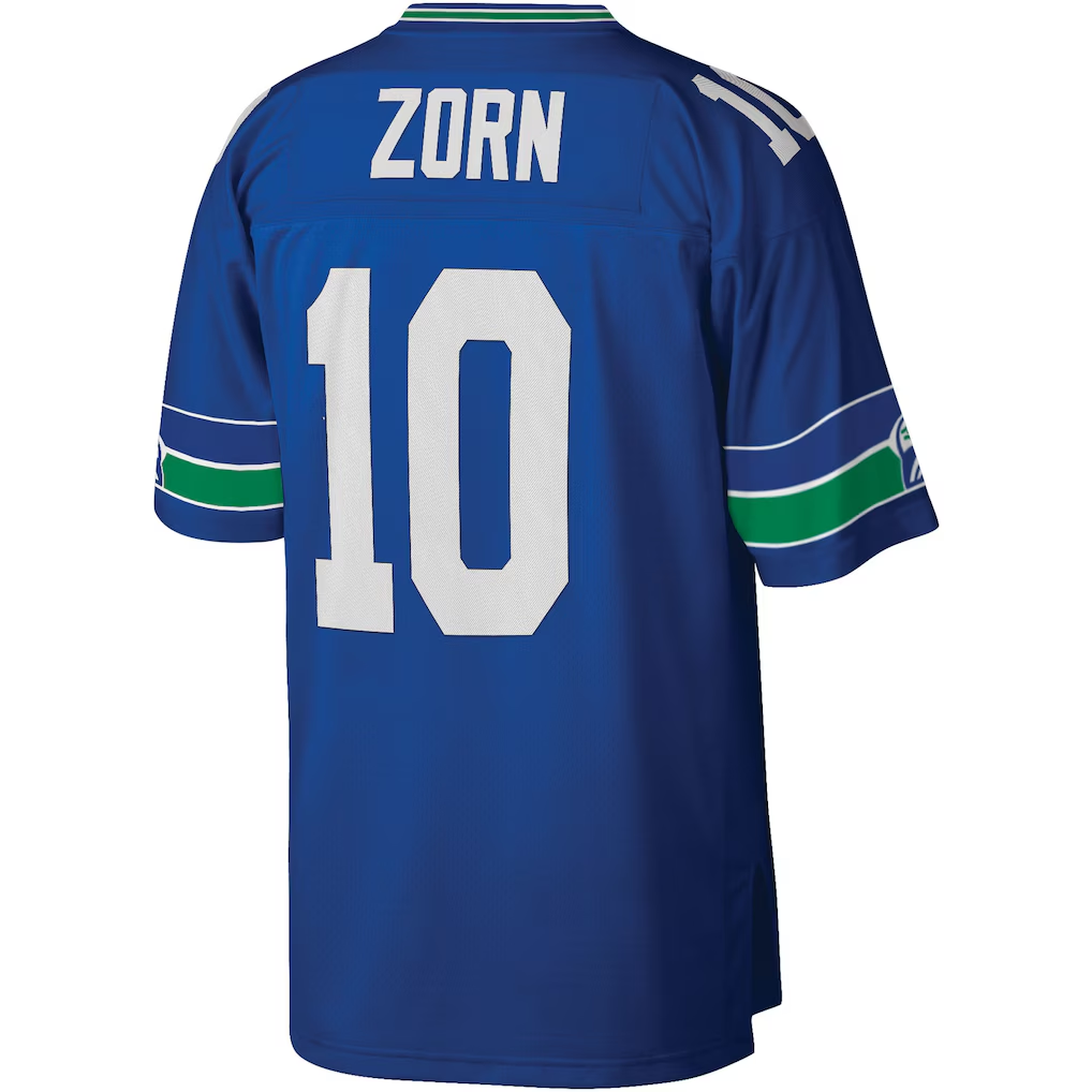 My Store S.Seahawks #10 Jim Zorn Mitchell & Ness Royal Legacy Replica Stitched Jerseys