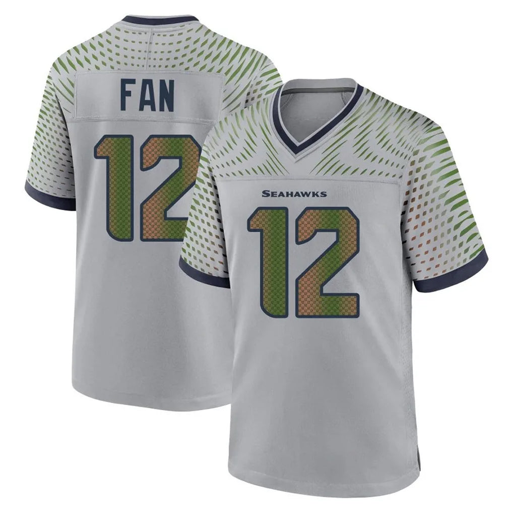 My Store S.Seahawks #12 12th Fan Player Grey 2025 Rivalries Collection Home Game Stitched Jerseys