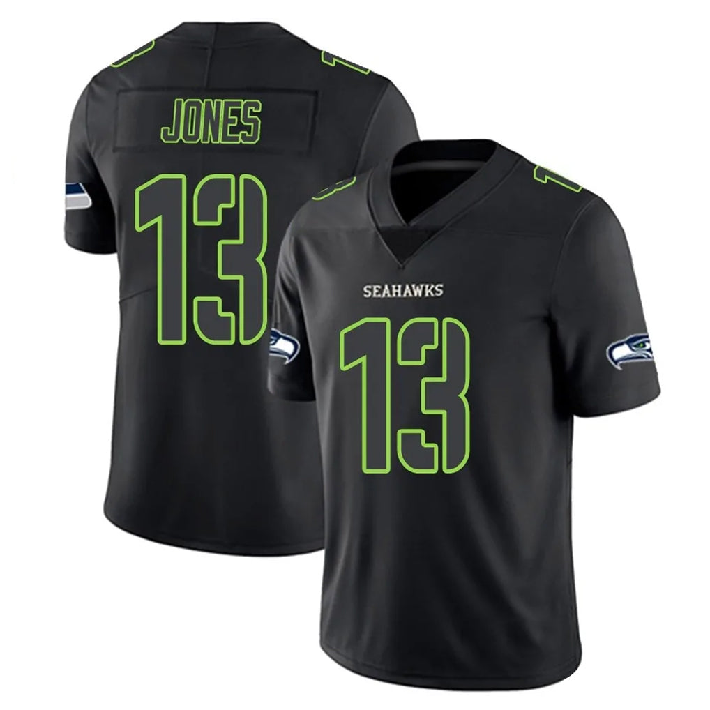 My Store S.Seahawks #13 Ernest Jones IV Player Black Impact Limited Home Game Stitched Jerseys