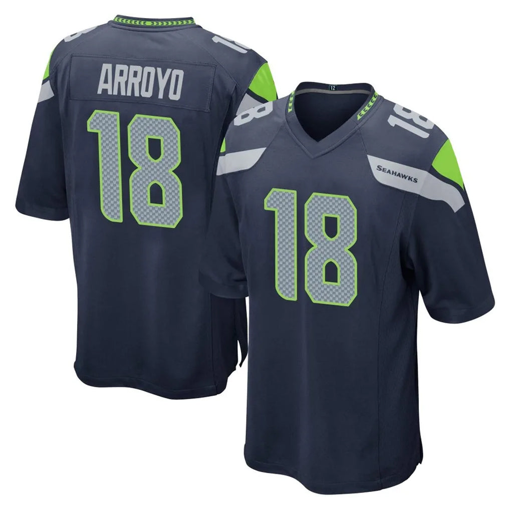My Store S.Seahawks #18 Elijah Arroyo Player Navy Home Game Stitched Jerseys