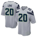 My Store S.Seahawks #20 Julian Love Player Gray Home Game Stitched Jerseys