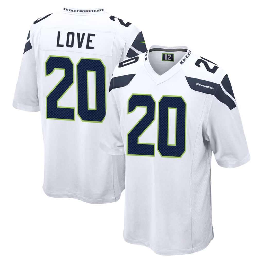 My Store S.Seahawks #20 Julian Love Player White Home Game Stitched Jerseys