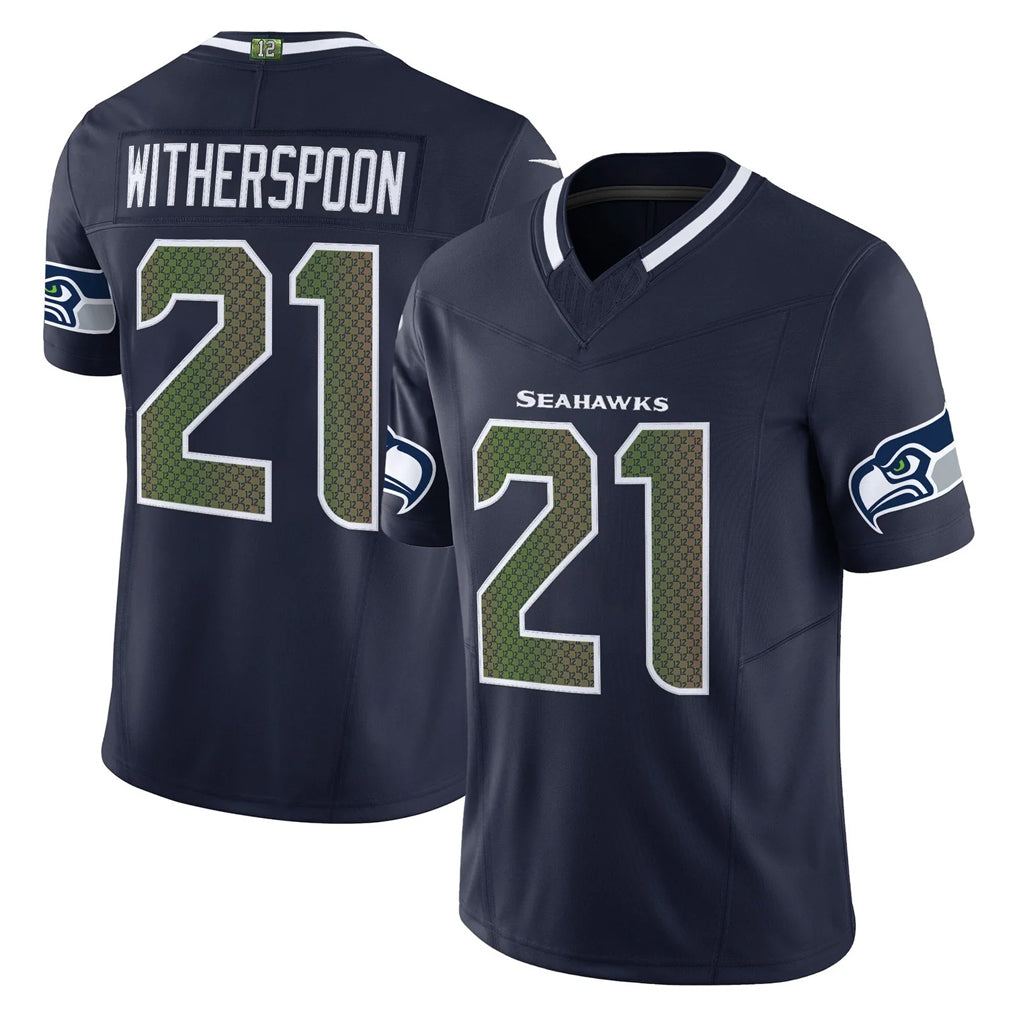 My Store S.Seahawks #21 Devon Witherspoon Player Navy Rivalries Vapor Limited Home Game Stitched Jerseys