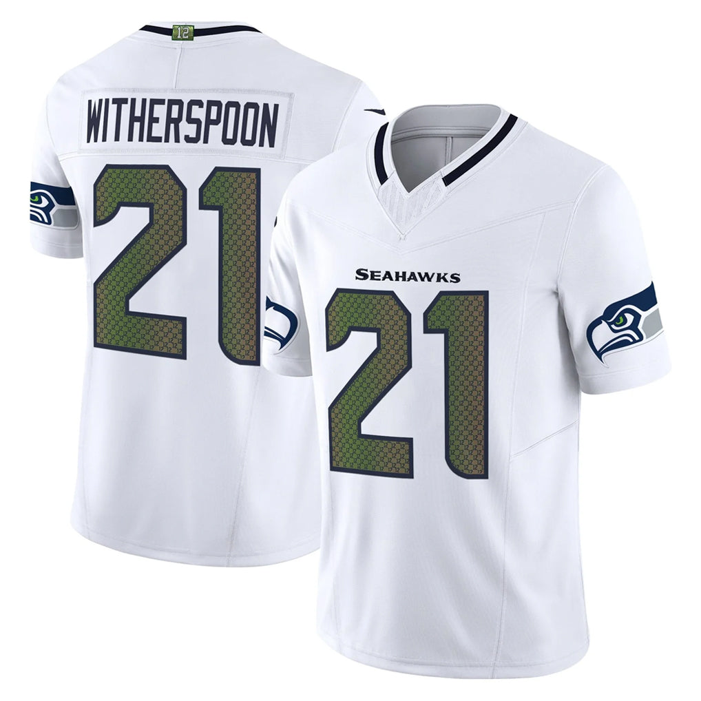 My Store S.Seahawks #21 Devon Witherspoon Whitel Rivalries Vapor Limited Home Game Stitched Jerseys