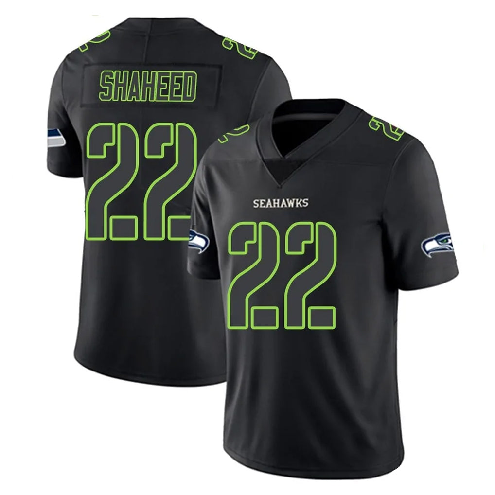 My Store S.Seahawks #22 Rashid Shaheed Player Black Impact Limited Home Game Stitched Jerseys