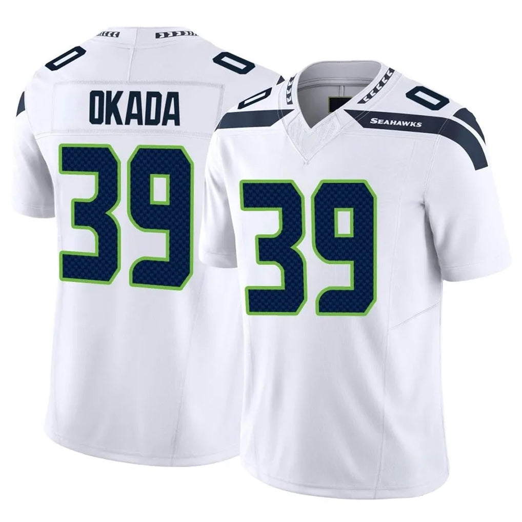 My Store S.Seahawks #39 Ty Okada Player White Limited Vapor F.U.S.E. Home Game Stitched Jerseys