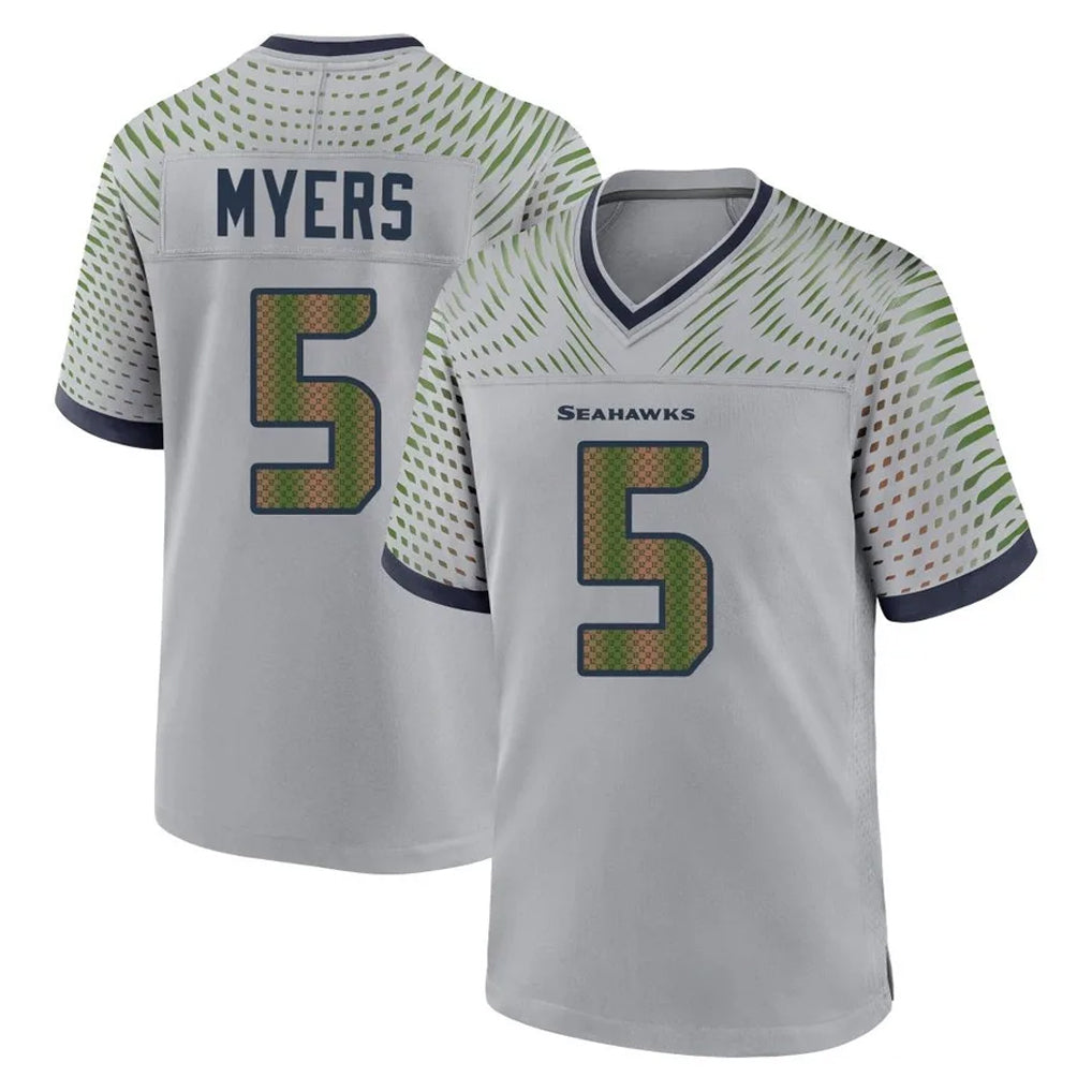 My Store S.Seahawks #5 Jason Myers Player Grey 2025 Rivalries Collection Home Game Stitched Jerseys