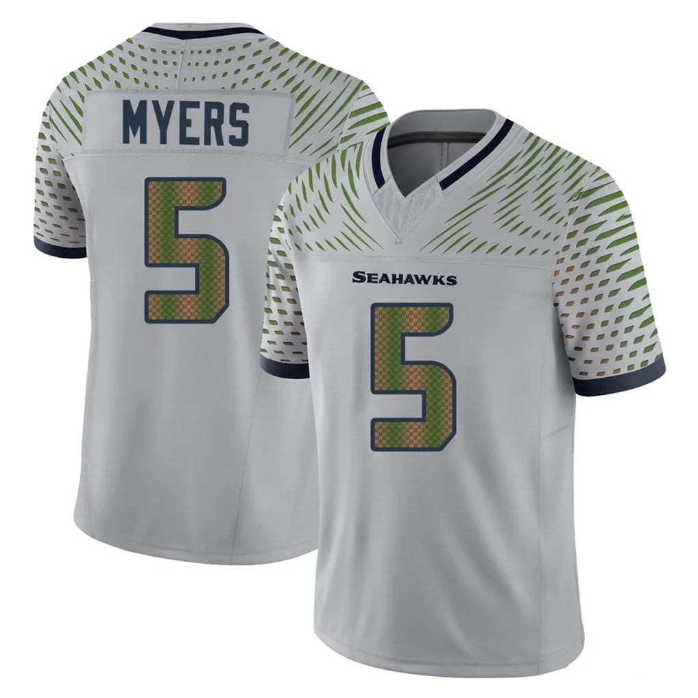 My Store S.Seahawks #5 Jason Myers Player Grey Limited 2025 Rivalries Collection Home Game Stitched Jerseys