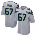 My Store S.Seahawks #67 Charles Cross Player Gray Home Game Stitched Jerseys