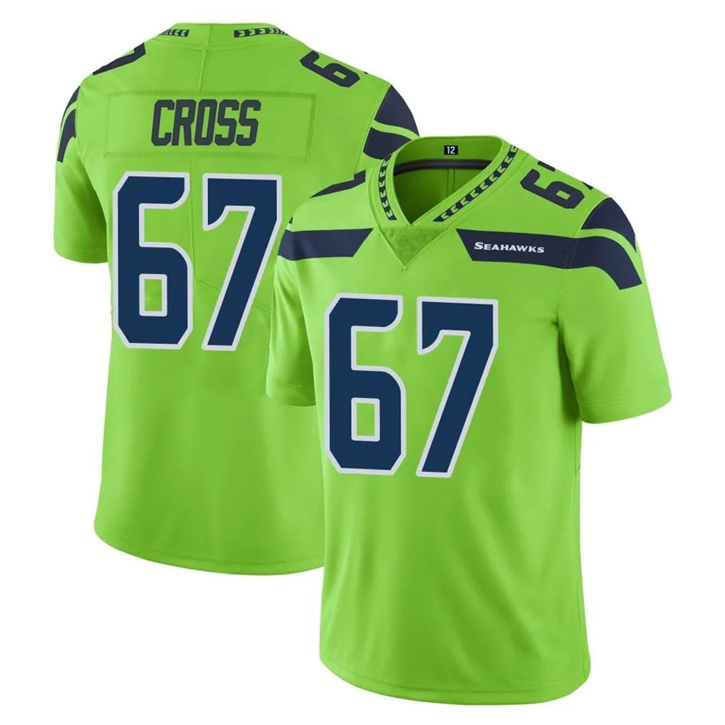 My Store S.Seahawks #67 Charles Cross Player Green Limited Color Rush Home Game Stitched Jerseys