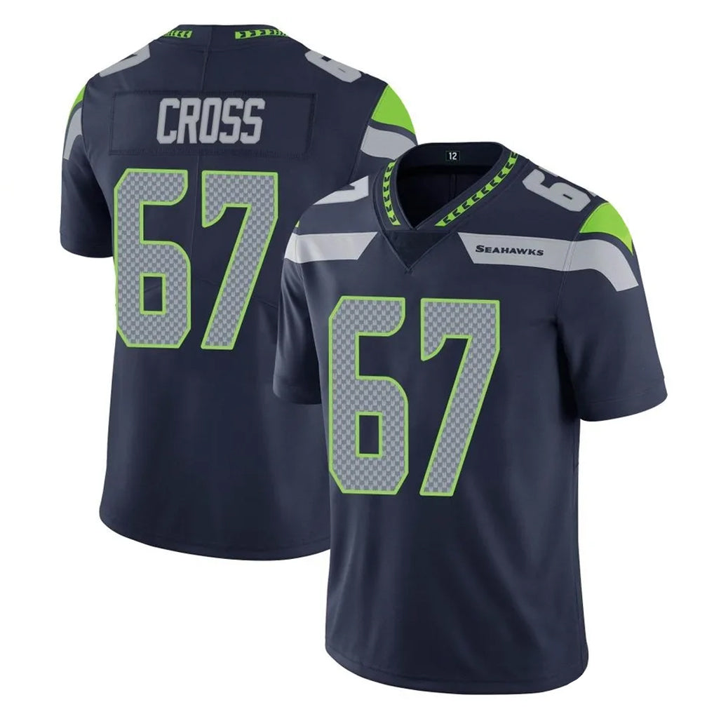 My Store S.Seahawks #67 Charles Cross Player Navy Limited Vapor Untouchable Home Game Stitched Jerseys