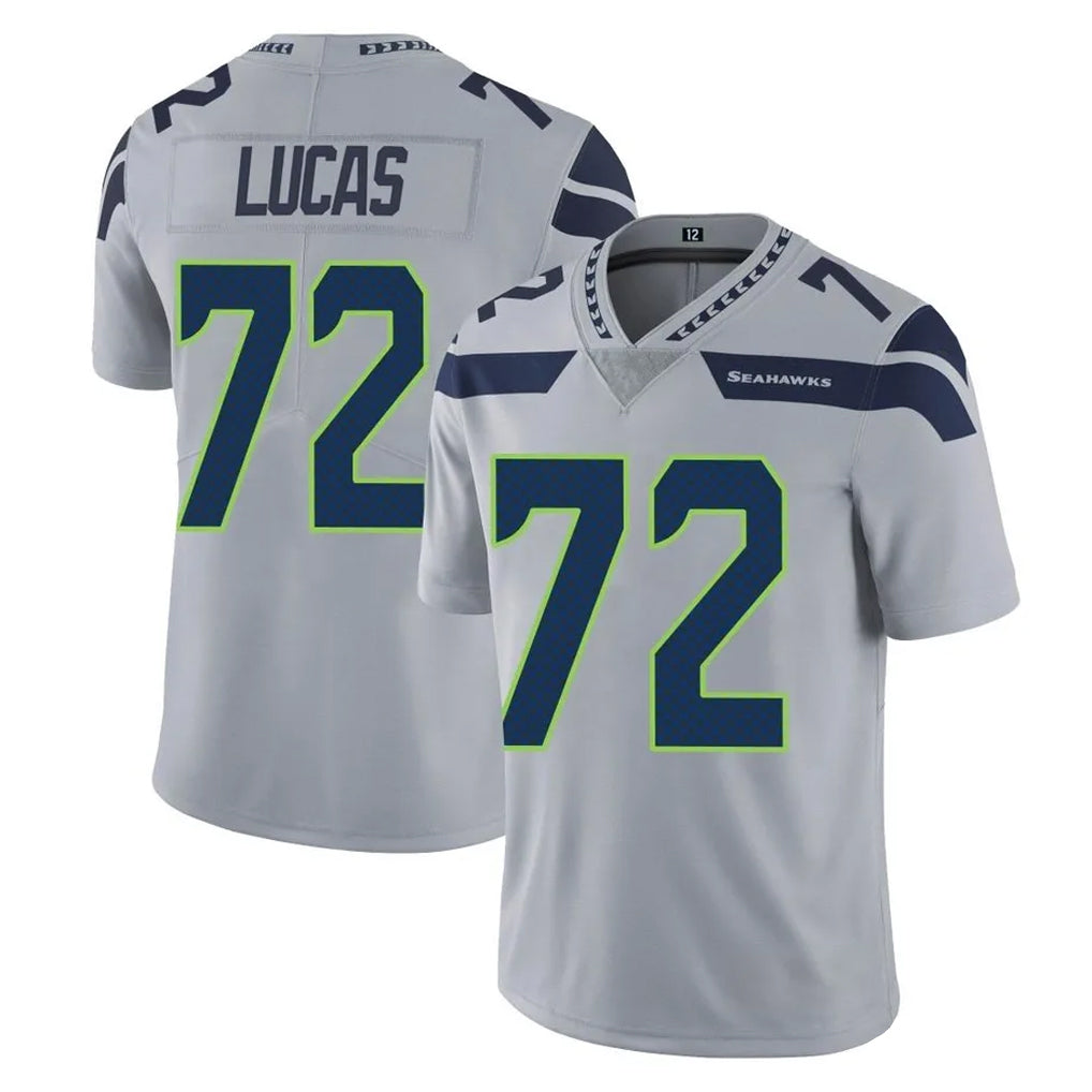 My Store S.Seahawks #72 Abraham Lucas Player Gray Limited Vapor Untouchable Home Game Stitched Jerseys