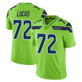 My Store S.Seahawks #72 Abraham Lucas Player Green Limited Color Rush Home Game Stitched Jerseys