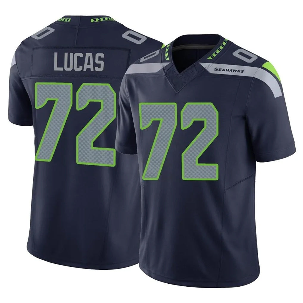 My Store S.Seahawks #72 Abraham Lucas Player Navy Limited Vapor F.U.S.E. Home Game Stitched Jerseys