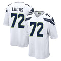 My Store S.Seahawks #72 Abraham Lucas Player White Home Game Stitched Jerseys