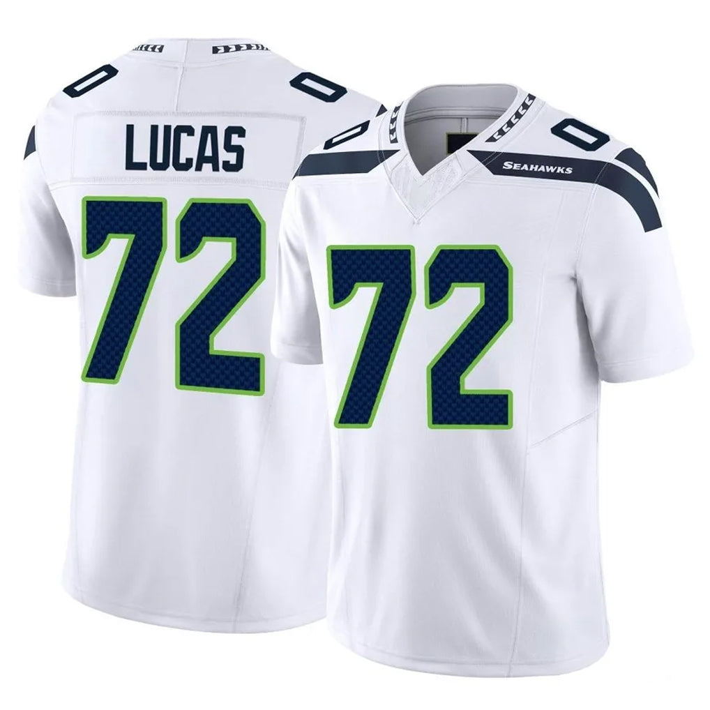 My Store S.Seahawks #72 Abraham Lucas Player White Limited Vapor F.U.S.E. Home Game Stitched Jerseys