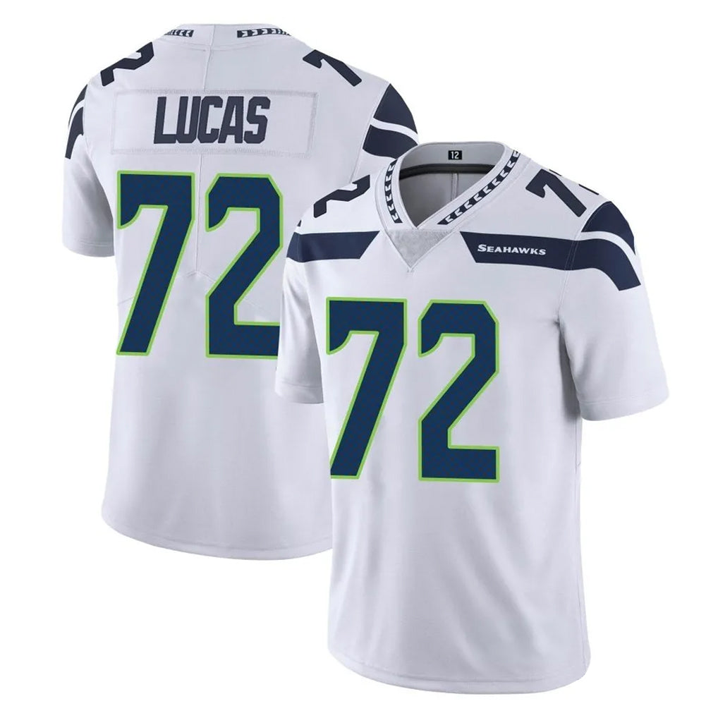 My Store S.Seahawks #72 Abraham Lucas Player White Limited Vapor Untouchable Home Game Stitched Jerseys