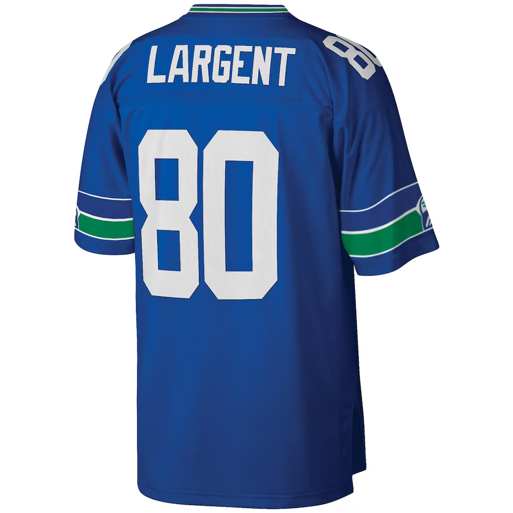 My Store S.Seahawks #80 Steve Largent Mitchell & Ness Royal Legacy Replica Puhic Stitched Jerseys