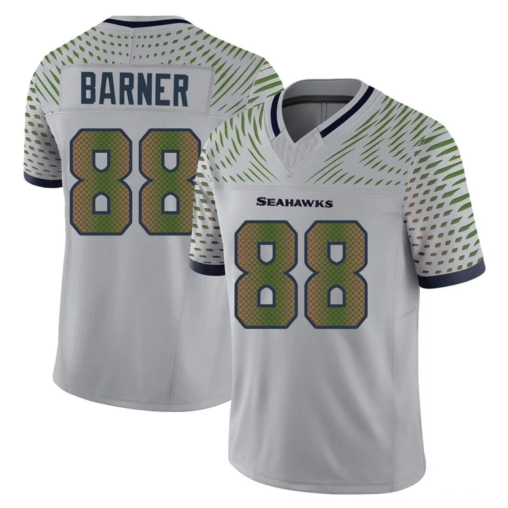 My Store S.Seahawks #88 AJ Barner Player Grey Limited 2025 Rivalries Collection Home Game Stitched Jerseys