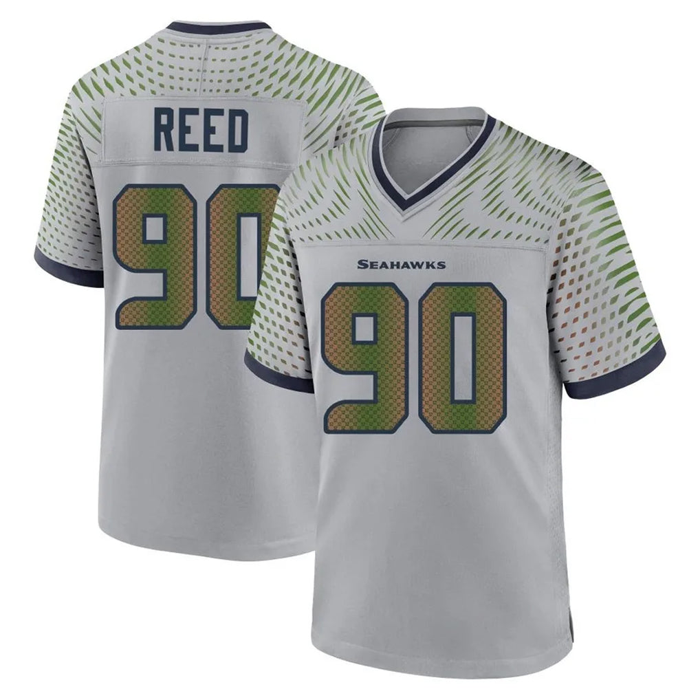 My Store S.Seahawks #90 Jarran Reed Player Grey 2025 Rivalries Collection Home Game Stitched Jerseys