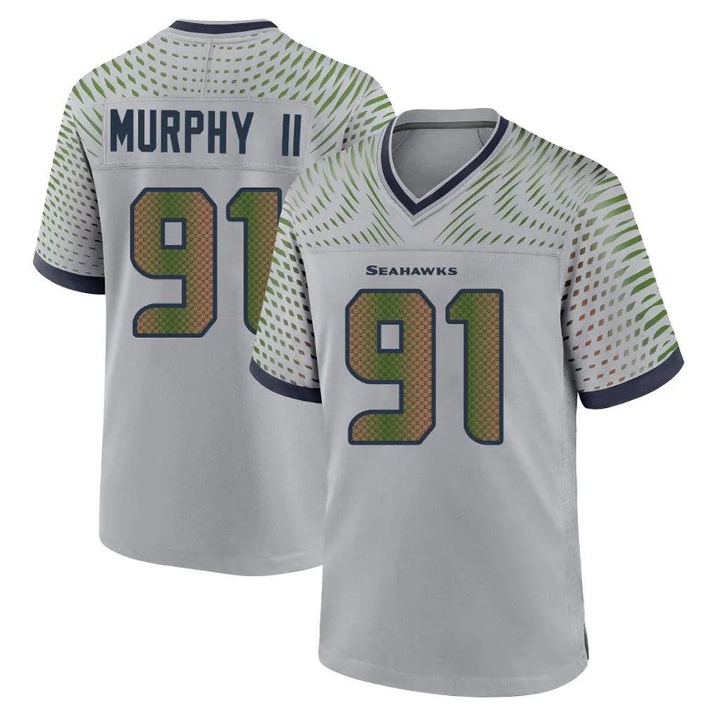 My Store S.Seahawks #91 Byron Murphy II Player Grey 2025 Rivalries Collection Home Game Stitched Jerseys