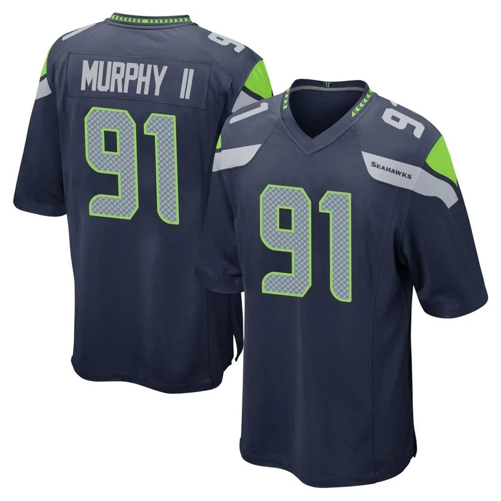My Store S.Seahawks #91 Byron Murphy II Player Navy Home Game Stitched Jerseys