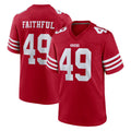 My Store SF.49ers #49 The Faithful Player Red Game Home Stitched Jerseys