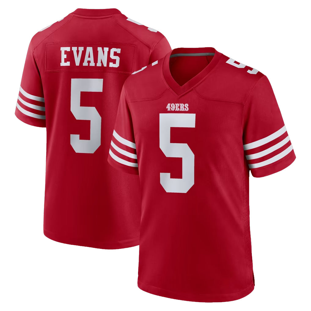 My Store SF.49ers #5 Mike Evans Player Red Game Home Stitched Jerseys