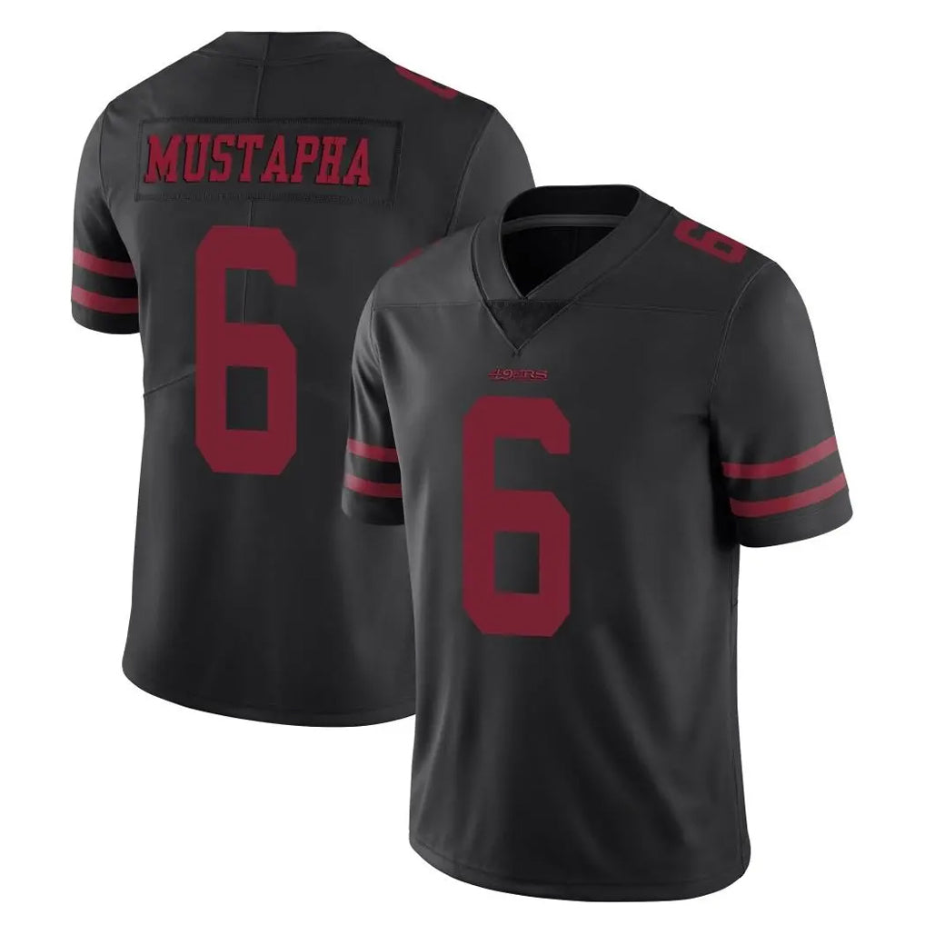 My Store SF.49ers #6 Malik Mustapha Player Black Alternate Limited Vapor Untouchable Home Game Stitched Jerseys