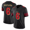 My Store SF.49ers #6 Malik Mustapha Player Black Limited Rivalries Collection Home Game Stitched Jerseys