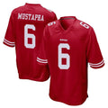 My Store SF.49ers #6 Malik Mustapha Player Red Home Game Stitched Jerseys
