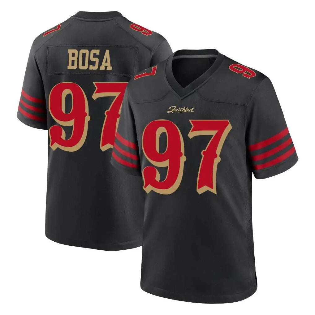 My Store SF.49ers #97 Nick Bosa Player Black Rivalries Collection Home Game Stitched Jerseys