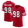 My Store SF.49ers #98 Mykel Williams Player Red Limited Alternate Home Game Stitched Jerseys