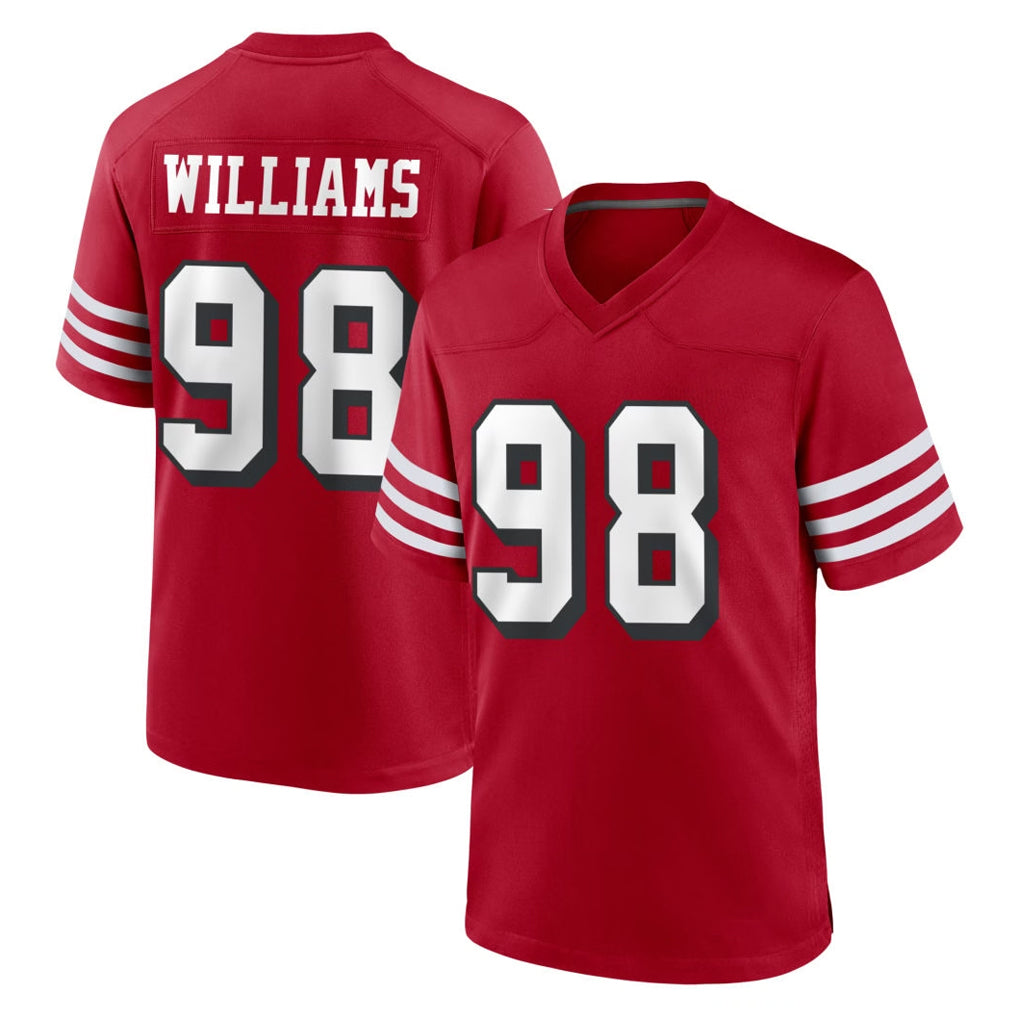 My Store SF.49ers #98 Mykel Williams Player Red Limited Alternate Home Game Stitched Jerseys